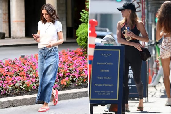 Katie Holmes wore the $40 flip-flops Jennifer Aniston also owns — Pagesix