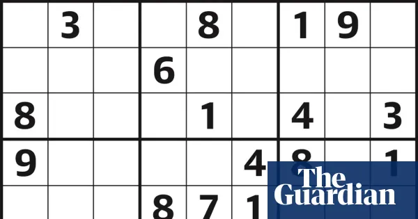 Sudoku 7,342 medium — Lifestyle | The Guardian