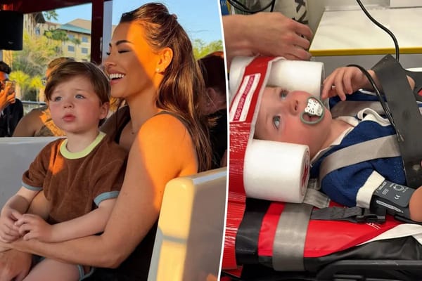 Reality TV star's 4-year-old son airlifted after bouncy castle accident — Pagesix