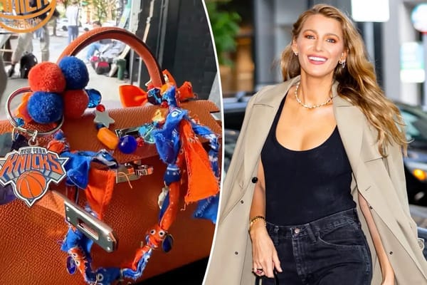 Blake Lively decks $30K Hermès Kelly with Knicks charms — Pagesix