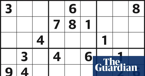 Sudoku 7,343 hard — Lifestyle | The Guardian