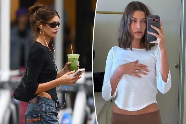 Kaia Gerber and Hailey Bieber wear a $68 T-shirt inspired by Jane Birkin — Pagesix