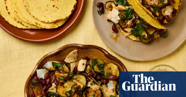 Meera Sodha’s recipe for fried courgette, black bean and goat’s cheese tacos — Lifestyle | The Guardian