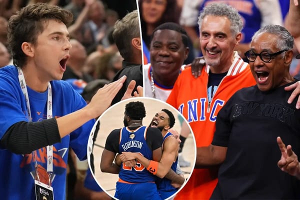 Prince Harry, Timoth e9 Chalamet and more celebs celebrate Knicks' NBA championship — Pagesix