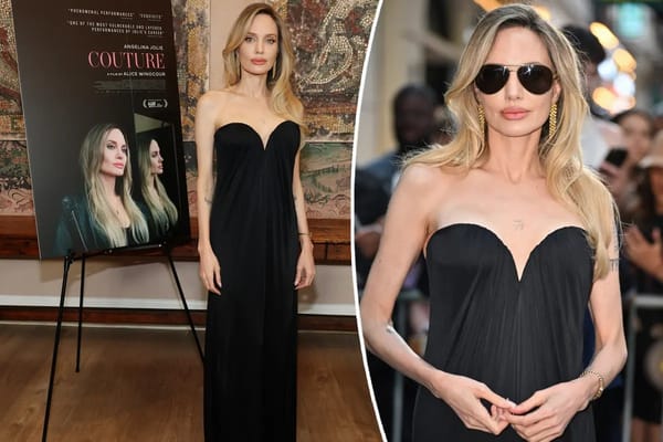 Angelina Jolie promotes new movie 'Couture' in timeless black gown — Pagesix