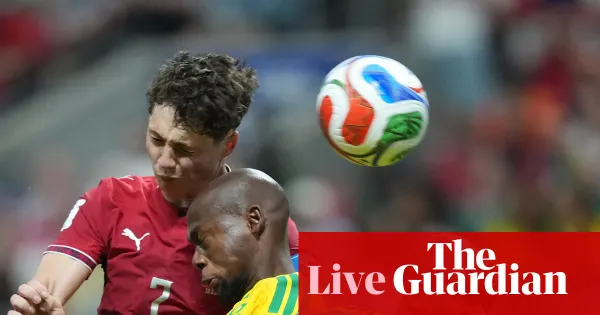 Czechia 1-0 South Africa at half-time — Football | The Guardian