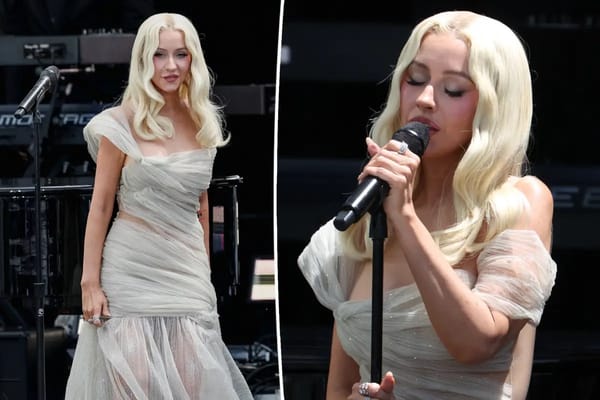 Christina Aguilera shimmers in semi-sheer gown at Obama center opening — Pagesix