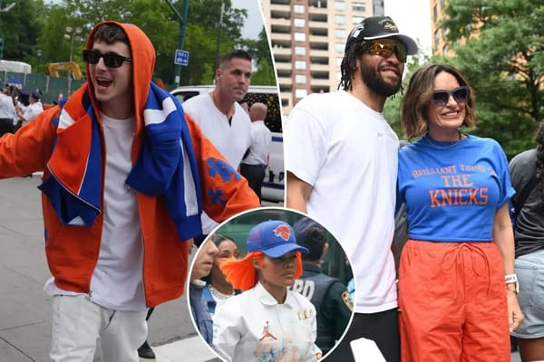 Custom jerseys, designer bags and orange wigs at Knicks parade — Pagesix