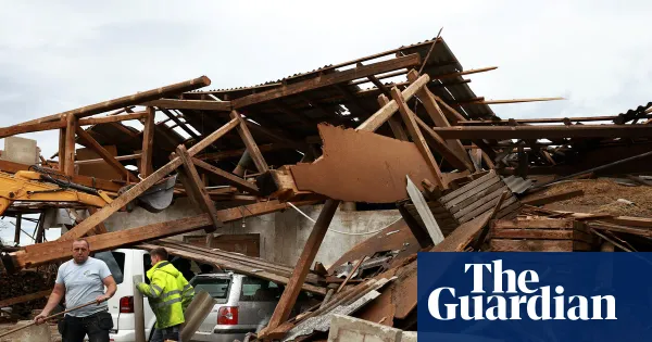 Severe thunderstorms hit Balkans and east Asia as France swelters — World news | The Guardian