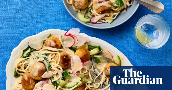 Meera Sodha’s vegan recipe for lime and sesame cold noodles with miso ‘meatballs’ — Lifestyle | The Guardian