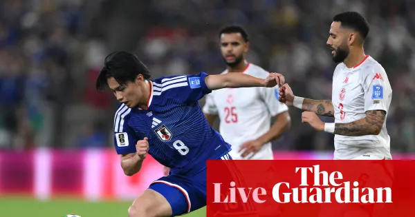Tunisia 0-2 Japan at half-time — Football | The Guardian