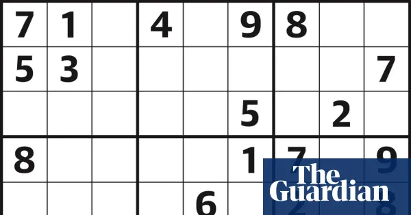Sudoku 7,357 medium — Lifestyle | The Guardian