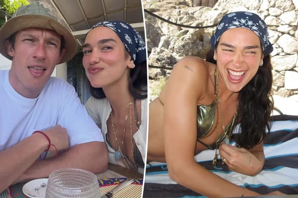 Dua Lipa slips into tiny gold bikini on honeymoon with Callum Turner — Pagesix